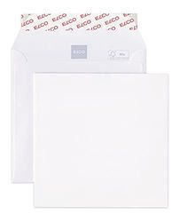 Elco 40948 vierkante enveloppen/verzendtas, doos met 500 enveloppen/verzendtas, zelfklevende sluiting, 145 x 145, 120 g, wit, venster: nee
