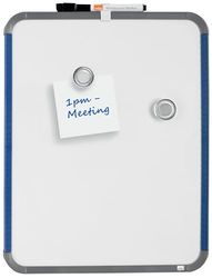 Nobo Mini Lavagna Magnetica Portatile con Cornice Sottile, Montabile a parete, in Orientamento Verticale o Orizzontale, Impugnature e Clip per Pennarello Integrate, 360 mm x 280 mm