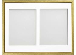 Frame Company Drayton Multi Aperture Photo Frame, Gold with Gold Inset, 16x12 for 9x7 inch (x2)