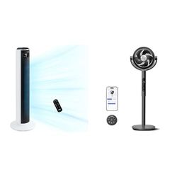 Levoit 20dB Silent Tower Fan, 26ft/s Powerful Cooling Fan with DC Motor, 26W Energy, Remote Control, 4 Modes 12 Speeds 12H Timer, Advanced Sleep Mode, Front Display, 90° Oscillation