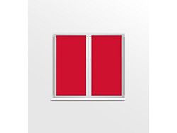 DOLLY pair of brise-bise curtains 90 x120 cm, white