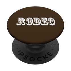 Western Rodeo Font Toros y Broncos Barrel Racing Cowboy PopSockets PopGrip Adhesivo