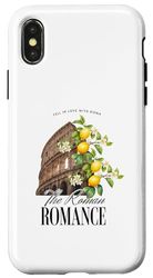 Custodia per iPhone X/XS Roman Romance Italy Lemons Travel Fell in Love with Roma