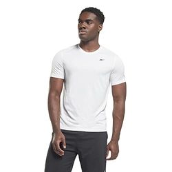 Reebok Workout Ready Short Sleeve Tech Camiseta, White, S para Hombre