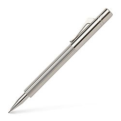 Graf von Faber-Castell 138010 – fickpenna fickpenna fickvridbar penna platinerad metallaxel kanelerad, silver, 1 styck