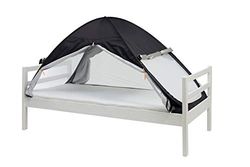 Deryan Popup-sängtält - Myggnät för Dubbelsäng - Insektsskydd - Vikbar och Lätt - 200 x 90 x 110 cm - Resa Med Bärväska, Svart