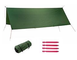 AMAZONAS Ultra-Light Traveller Tarp XXL weerbestendig waterdicht 400 x 300 cm 980 g verpakkingsmaat 30,5 x 12 cm in groen