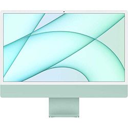 Apple iMac Wszechstronny Komputer Stacjonarny (2021) z Czipem M1: 8‑rdzeniowe CPU, 8‑rdzeniowe GPU, 24‑calowy Wyświetlacz Retina, 8 GB pamięci RAM, 512 GB pamięci masowej SSD; Zielony