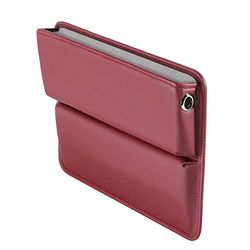 LEIWOOR Car Seat Gap Filler Organizer，Multifunctional PU Leather Console Side Pocket Organizer for Cellphones,Cards,Wallets,Keys (Red)