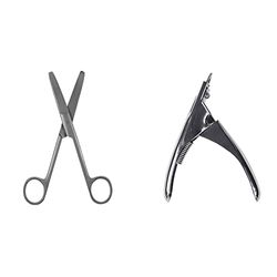 Wahl Pet Grooming Curved Scissors, Scissors Kit for Pets, Pet Grooming Tools & Guillotine Claw Clipper, Cat and Dog Nail Clippers, Pet Claw Cutter, Nails Clippers, Sharp Cutting Blades