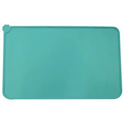 Tapis d'alimentation en Silicone CHIARA (Tapis en Silicone résistant, Tapis d'écuelle Parfait et antidérapant, Nettoyage Facile et hygiénique dans Le Lave-Vaisselle, 46x34cm), Couleur : Menthe