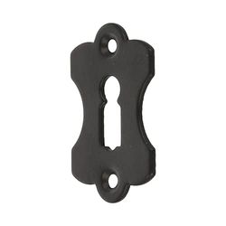 Amig - Bocallave - Vertical e lisa, 60 x 38 mm, com orifício para fechaduras de gorja, ideal para fixar em gavetas, armários, baús e portas de móveis - aço preto