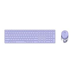 Rapoo 9850M clavier Souris incluse RF sans fil + Bluetooth QWERTZ Allemand Lilas