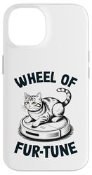 Wheel Of Fur-Tune Robot Vacuum Cleaner Funny Cat Case for iPhone 14