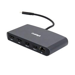 CalDigit Thunderbolt 3 Mini Dock (HDMI 2.0) - Portátil, Alimentado por Bus, 40 GB, Dual 4 K a 60 Hz, USB 3.0 y 2.0, GbE LAN. Compatible con Thunderbolt 3 Mac y PC (Dual HDMI 2.0)