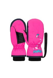 Reusch Guanti da sci per bambini, comodi e caldi, antivento, per tutti i giorni, per neve, slitta, guanti invernali, 3297 rosa glo/Dress Blue, V