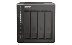 QNAP TS-453E-8G 4-bay desktop NAS. Intel Celeron J6412 4C 2.0GHz. burst 2.6GHz. onboard 8GB RAM. 2 x HDMI 1.4b. 2x M.2 2280 PCIe slots. 2x 2