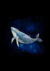 Space Whale Journal (2) - Outer space (and sea) themed hardcover journal, 240 pages, fully lined notebook.