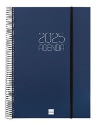 Finocam - Agenda Spirale Opaque 2025 1 Giorno Pagina Gennaio 2025 - Dicembre 2025 (12 mesi) Blu Catalano