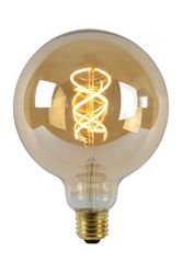 LUCIDE G125 - Candeeiro de filamento - Ø 12,5 cm - LED regular. - E27-1x4,9W 2200K - Âmbar