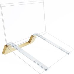 KD Essentials – Soporte para Laptop y Elevador portátil, Libre de plástico y Hecho de Metal Blanco y bambú Resistente – el Soporte Optimiza la ergonomía y la refrigeración de la PC, 10" a 16"