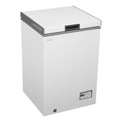Hyundai Congelador Horizontal Blanco HCH1000EDC. Capacidad 98 Litros, Dual Cooling, 4 Star, Modo Super Congelación, Tecnología Cíclica, Puerta Abatible, 1 Cesta, Bajo nivel Sonoro