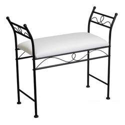 DRW Panchina scalzante in metallo nero