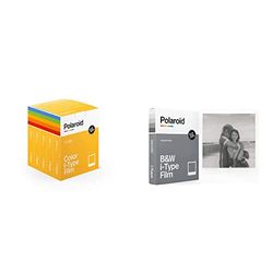Polaroid Pellicola Istantanea Colore per i-Type - Confezione 40 Pellicole - 6010 & Pellicola Istantanea Bianco e Nero per i-Type - 6001