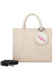 Buffalo Big Boxy Collection Croco White Taupe 2 Tonos, Shopper para Mujer, Pardo