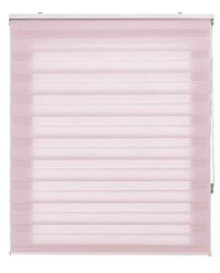 Blindecor | Estor Enrollable Noche y Día a Medida | Doble Capa | Color Rosa | 130 x 180 cm (Ancho por Alto) Tamaño de la Tela 127 x 175 cm | Estores para Ventanas