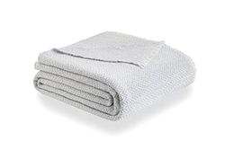 Todocama - Couverture Foulard en Coton Extra Doux, Quatre Saisons, Couvre-lit Multi-usages canapé. (120 x 180 cm, Gris Clair), PRCMAMSGRCL120X180