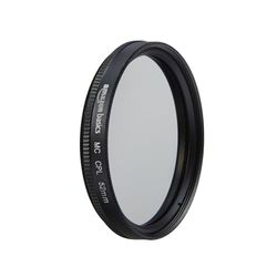 Amazon Basics 52 mm Circular Polarizer Protection Filter for Deeper Colours, Glare and Reflection Reduction, Multi-Coated, Protects from Dust, Dirt and Scratches
