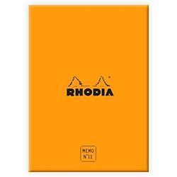 Clairefontaine ES RHODIA 194050C - Caja Memo Pad N°11 Naranja - A7 8,5x11,5 cm - Rayado - 240 Hojas 80g/m - Práctico y Compacto - Colección Rhodiatime