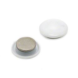 Imanes de Oficina de Planificación Blanca de Alta Potencia para Refrigerador, Pizarra, Tablero de Anuncios, Archivador - 30mm de Diámetro x 11mm de Alto - Paquete de 24