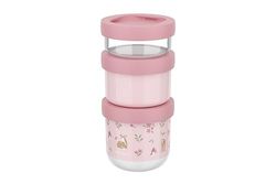 Mepal Snackbox Stack 3 Pieces Mio Little Dutch, Stack as Many as You Need, Microwave and Freezer Safe, Leakproof, 100 and 175 and 275 ml, Fairy Garden