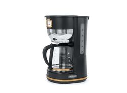 Muse Macchina da caffè MS-220 BC | con brocca in vetro, display analogico per mantenere il caldo, capacità 10 tazze, retrò, opaco, nero