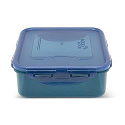 LocknLock Contenitori per alimenti ecologici con coperchio, quadrati, 870 ml (15,5 x 15,5 x 6 cm), ermetici, impermeabili, senza BPA e lavabili in lavastoviglie