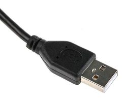 RS PRO USB-kabel, USBA/USBA, 5 m USB 2.0 zwart