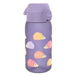 ION8 Kids Water Bottles, BPA Free, Leakproof, Dishwasher Safe, Easy Open, Secure Lock, Small Boys & Girls Water Bottle,Kids Drinks Bottle for Spill-free Drinking, Lilac, Hedgehogs, 350ml/12oz