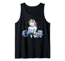 Unicorn Weightlifting Men Women Deadlift Fitness Gym Training Canotta