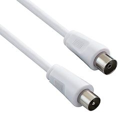 PremiumCord TV M/F, 75 Ohm, 15m - Cable coaxial (75 Ohm, 15m, 15 m, IEC, IEC, Male connector / Female connector, Blanco, 75 Ω)