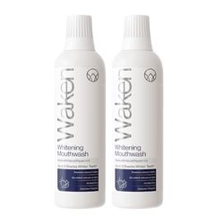 Waken, 500ml Whitening Mouthwash,100% Natural Flavour, with Added Fluoride, No Artificial Colours or Flavourings, Eco-Friendly, Vegan, Recycled Packaging, 100% Recyclable, White, Packaging May Vary