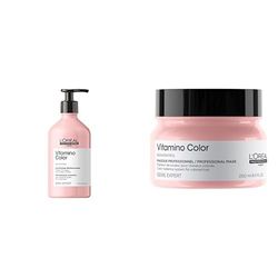 L'Oréal Professionnel Paris Kit Shampoo + Maschera Professionale per Capelli Colorati, Formula Idratante e Anti-Sbiadimento, Colore Protetto, Vitamino Color, 500ml + 250ml