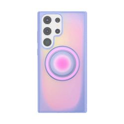 PopSockets: PopCase (para MagSafe) - Funda para Samsung Galaxy S23 Ultra con un Soporte y Agarre Deslizante PopGrip Slide con Top Intercambiable - Aura