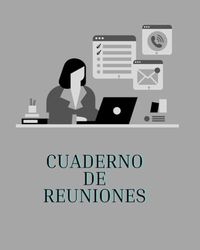 Cuaderno para organización de reuniones de trabajo, ideal para mujeres, en blanco y negro. Tapa Blanda, Tamaño 8 x 10 pulgadas (20.32 x 25.4 cm) , ... al final.: Cuaderno de reuniones de Trabajo