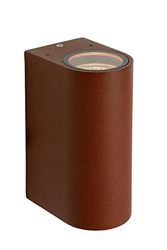 Lucide Boogy – faretto a parete per esterni, Alluminio, Rust Brown, GU10 35W 230V