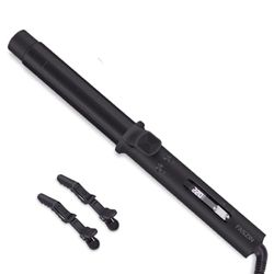 Faszin Hair Curler, Curling Wand, Automatic Curling Iron for Long Hair & Short Hair, Professional 32mm Rotating Beach Waver Curling Tongs with LCD Display&5 Adjustable Temper-Black
