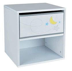 Fun House 713038 Espace Chevet/Table de Nuit avec tiroir H.36 X L. 33 X P. 30 CM pour Enfant, à partir de 2 Ans