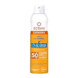 Ecran Denenes - Bruma Protectora FPS 50+ para Niños, UVB + UVA e IR-A, Con Extracto de Algodón, Pantenol y Vitamina E, Fórmula con VitEox 80, Todo Tipo de Pieles- 250 ml