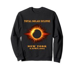 Total Solar Eclipse New York Colorful Eclipse 04.08.24 Sudadera